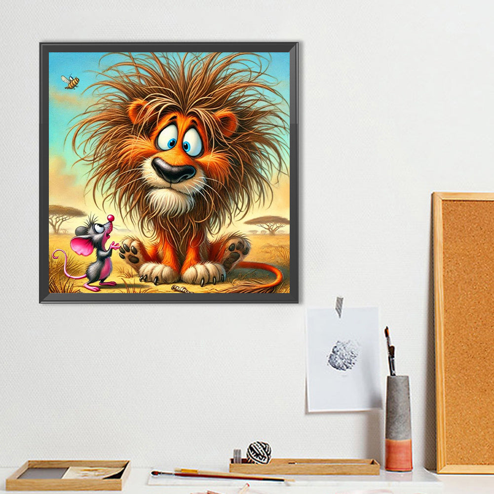 Diamond Painting - Full Round - Talking Lion Mouse (40*40CM)