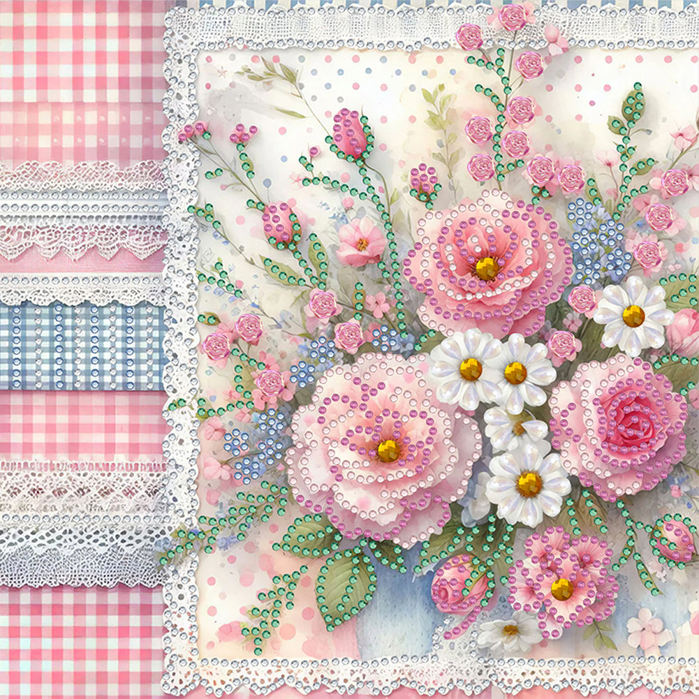 Diamond Painting - Partial Special Shaped - Bouquet Flowers (30*30CM)