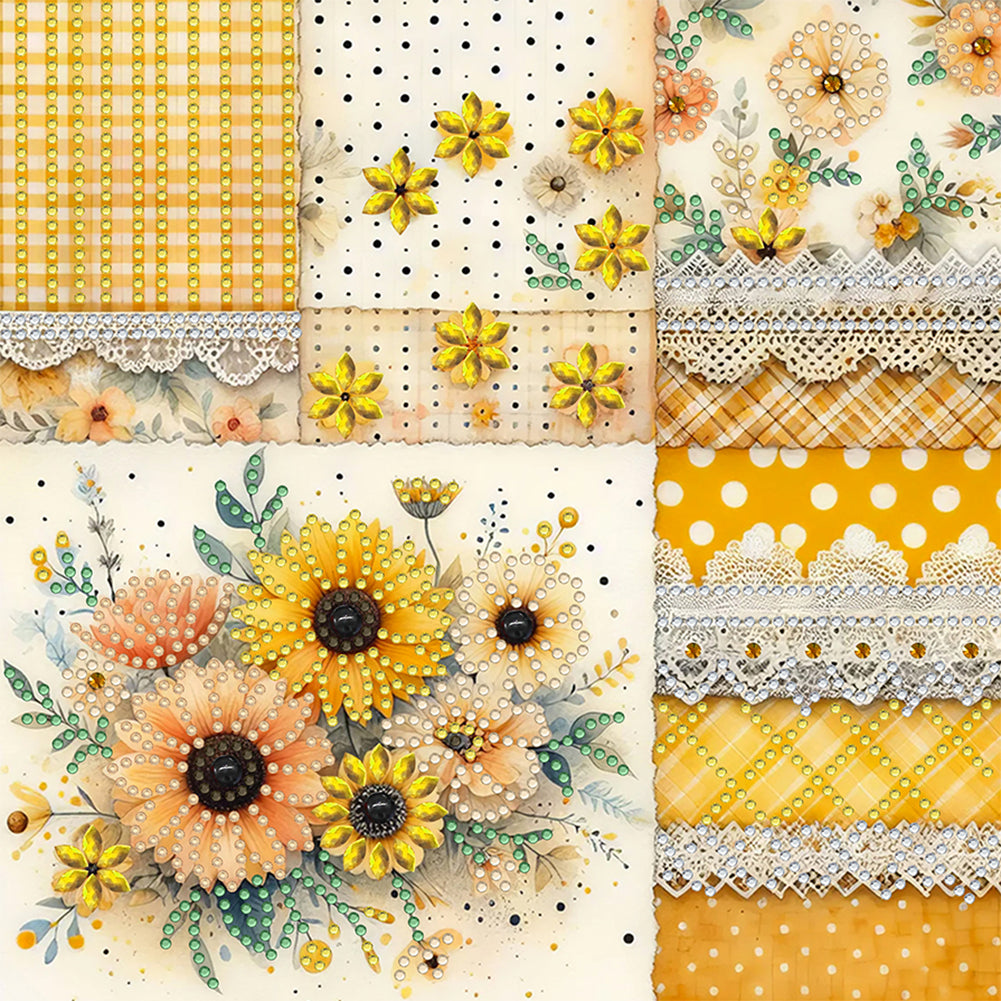 Diamond Painting - Partial Special Shaped - Bouquet Flowers (30*30CM)