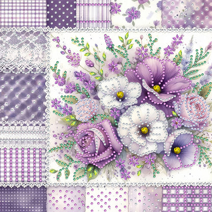Diamond Painting - Partial Special Shaped - Bouquet Flowers (30*30CM)