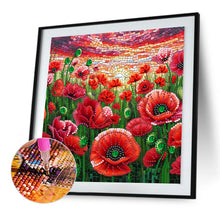 Load image into Gallery viewer, Diamond Painting - Partial Special Shaped - Poppy Flowers (30*30CM)

