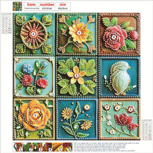 Load image into Gallery viewer, Diamond Painting - Partial Special Shaped - Flower Blocks (30*30CM)

