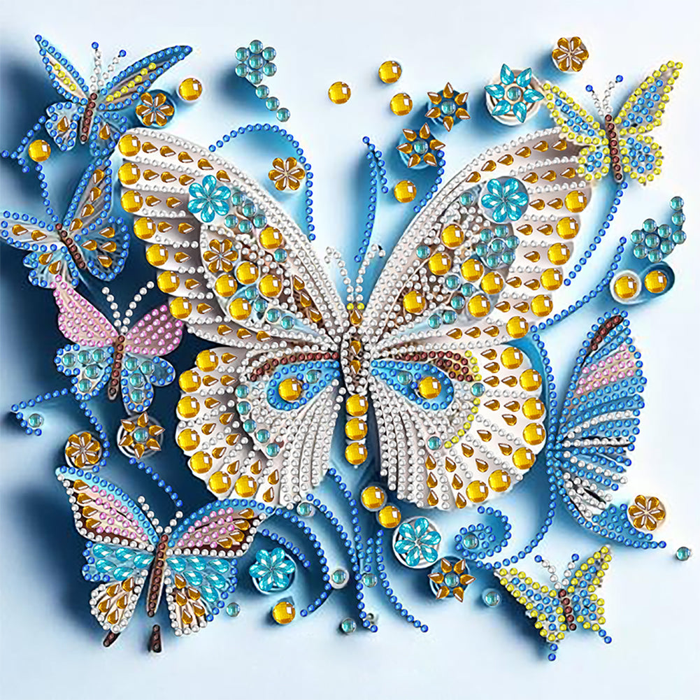 Diamond Painting - Full Round - Butterflies (30*30CM)