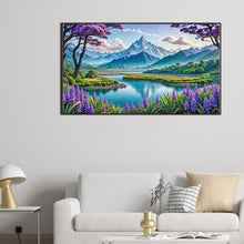 Load image into Gallery viewer, Diamond Painting - Full Round - Purple Flower Mountains And Rivers (40*70CM)
