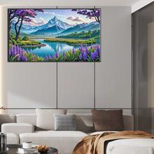 Load image into Gallery viewer, Diamond Painting - Full Round - Purple Flower Mountains And Rivers (40*70CM)
