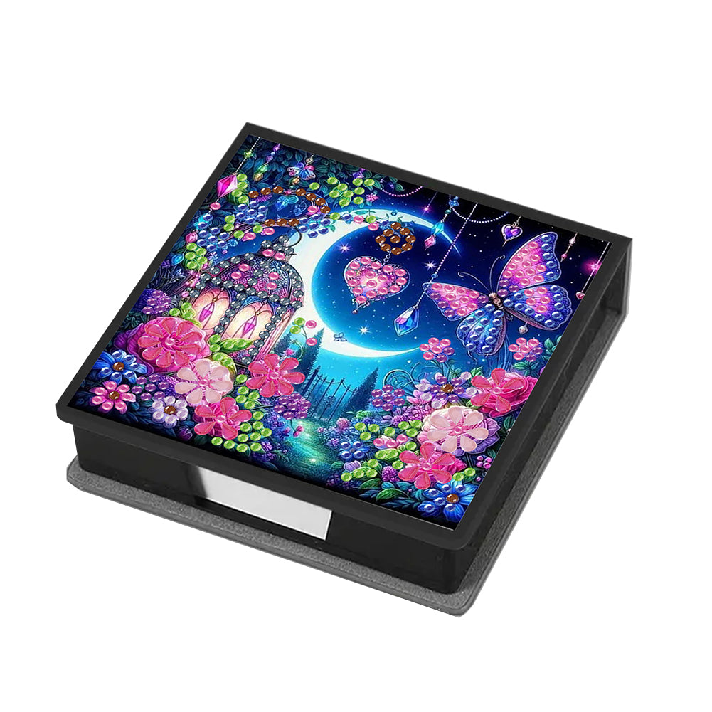 Cross Leather Diamond Art Note Box with 160 Sheets of Paper for Adults Beginners