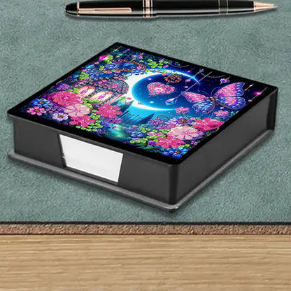 Cross Leather Diamond Art Note Box with 160 Sheets of Paper for Adults Beginners