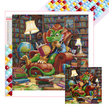 Load image into Gallery viewer, Diamond Painting - Full Square - Reading Dragon (40*40CM)
