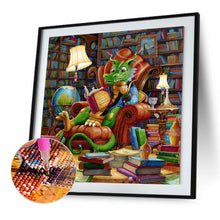 Load image into Gallery viewer, Diamond Painting - Full Square - Reading Dragon (40*40CM)
