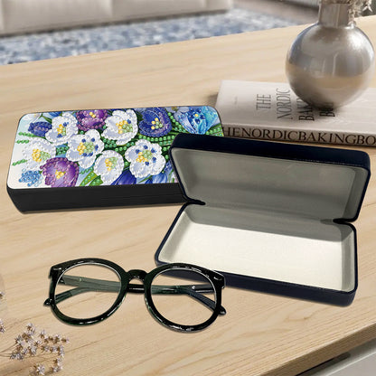 Feather Diamond Painting Eyeglasses Case Glasses Storage Case for Friends Gift