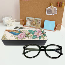 Load image into Gallery viewer, Feather Diamond Painting Eyeglasses Case Glasses Storage Case for Friends Gift
