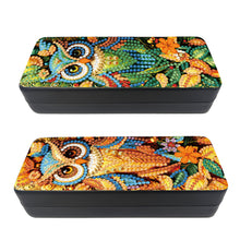 Load image into Gallery viewer, Feather Diamond Painting Eyeglasses Case Glasses Storage Case for Friends Gift
