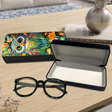 Load image into Gallery viewer, Feather Diamond Painting Eyeglasses Case Glasses Storage Case for Friends Gift
