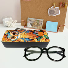 Load image into Gallery viewer, Feather Diamond Painting Eyeglasses Case Glasses Storage Case for Friends Gift
