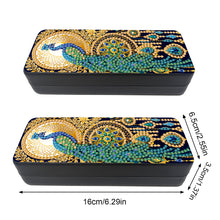 Load image into Gallery viewer, Feather Diamond Painting Eyeglasses Case Glasses Storage Case for Friends Gift
