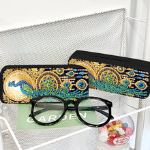 Load image into Gallery viewer, Feather Diamond Painting Eyeglasses Case Glasses Storage Case for Friends Gift
