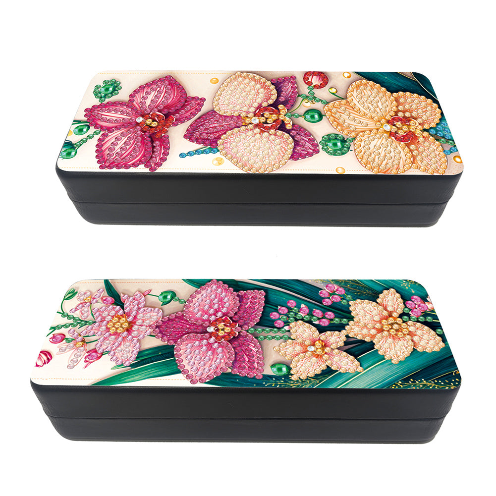 Feather Diamond Painting Eyeglasses Case Glasses Storage Case for Friends Gift