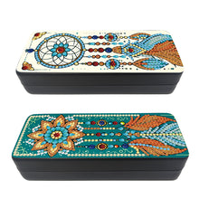 Load image into Gallery viewer, Feather Diamond Painting Eyeglasses Case Glasses Storage Case for Friends Gift
