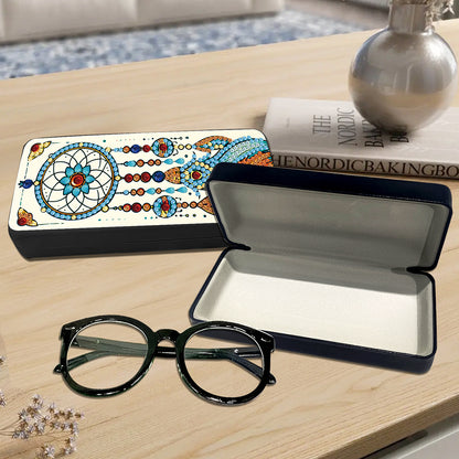 Feather Diamond Painting Eyeglasses Case Glasses Storage Case for Friends Gift