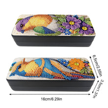 Load image into Gallery viewer, Feather Diamond Painting Eyeglasses Case Glasses Storage Case for Friends Gift
