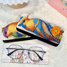 Load image into Gallery viewer, Feather Diamond Painting Eyeglasses Case Glasses Storage Case for Friends Gift

