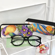 Load image into Gallery viewer, Feather Diamond Painting Eyeglasses Case Glasses Storage Case for Friends Gift

