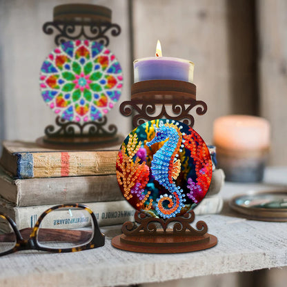Animals Diamond Painting Candle Holder Ornaments Desktop Tea Light Candle Holder