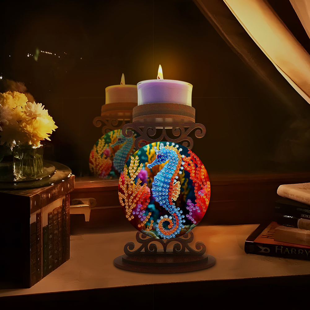 Animals Diamond Painting Candle Holder Ornaments Desktop Tea Light Candle Holder