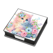Load image into Gallery viewer, Cat Leather Diamond Art Note Box with 160 Sheets of Paper for Adults Beginners
