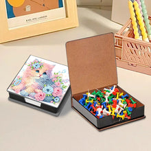 Load image into Gallery viewer, Cat Leather Diamond Art Note Box with 160 Sheets of Paper for Adults Beginners
