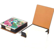 Load image into Gallery viewer, Peacock Leather Diamond Art Note Box with 160 Sheets of Paper for Beginners
