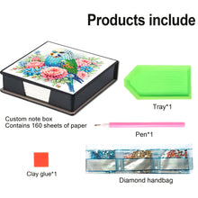 Load image into Gallery viewer, Bird Leather Diamond Art Note Box with 160 Sheets of Paper for Beginners
