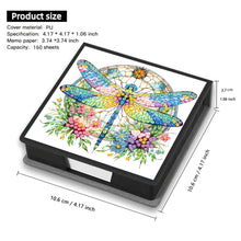 Load image into Gallery viewer, Dragonfly Leather Diamond Art Note Box with 160 Sheets of Paper for Beginners
