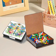 Load image into Gallery viewer, Dragonfly Leather Diamond Art Note Box with 160 Sheets of Paper for Beginners

