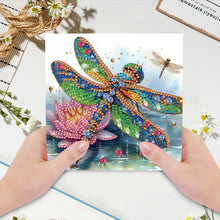 Load image into Gallery viewer, 6pcs Diamond Painting Greeting Cards DIY Diamond Art Cards for Adults(Dragonfly)
