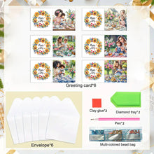 Load image into Gallery viewer, 6pcs Diamond Painting Greeting Cards DIY Diamond Art Cards for Adults (Mother)
