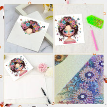 Load image into Gallery viewer, 6pcs Diamond Painting Greeting Cards DIY Diamond Art Cards for Adults (Girl B)
