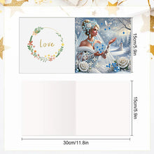 Load image into Gallery viewer, 6pcs Diamond Painting Greeting Cards DIY Diamond Art Cards (Wedding Dress)
