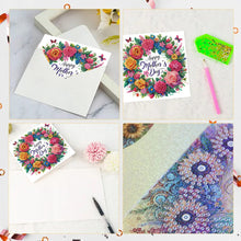 Load image into Gallery viewer, 6pcs Diamond Painting Greeting Cards DIY Diamond Art Cards for Adults (Wreath)
