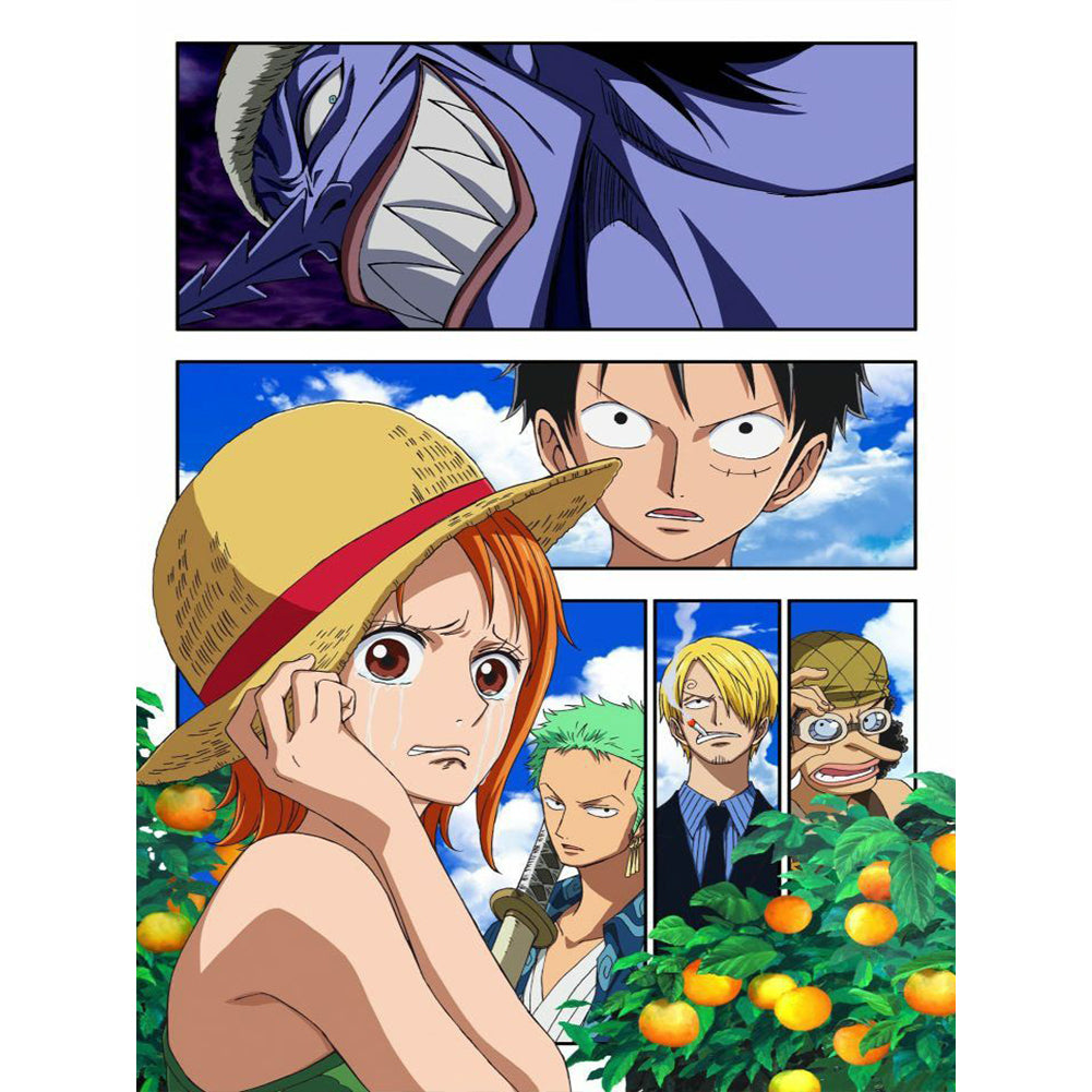 Diamond Painting - Full Round - Straw Hat Pirates And Dragon (30*40CM)