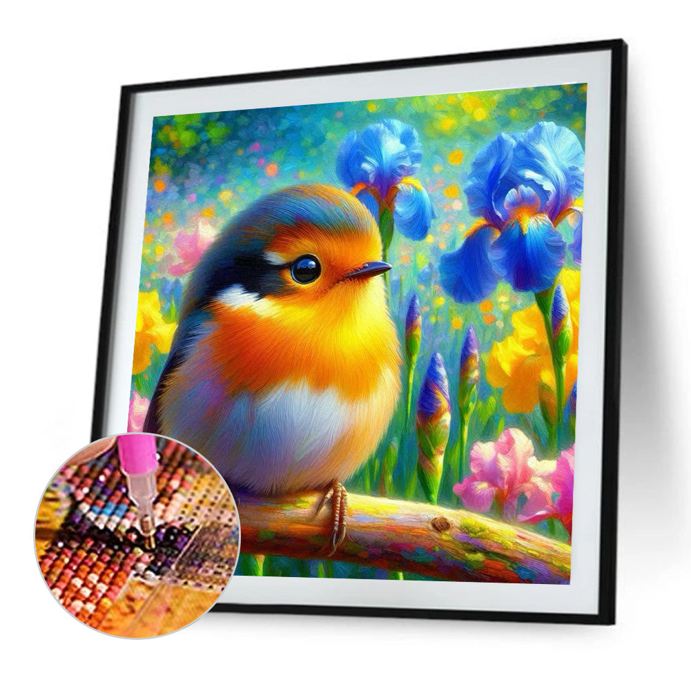 Diamond Painting - Full Round - Iris Robin (30*30CM)