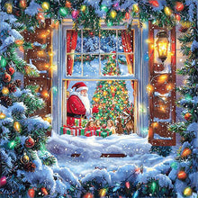 Load image into Gallery viewer, AB Diamond Painting - Full Round - Christmas Snowy Night (40*40CM)
