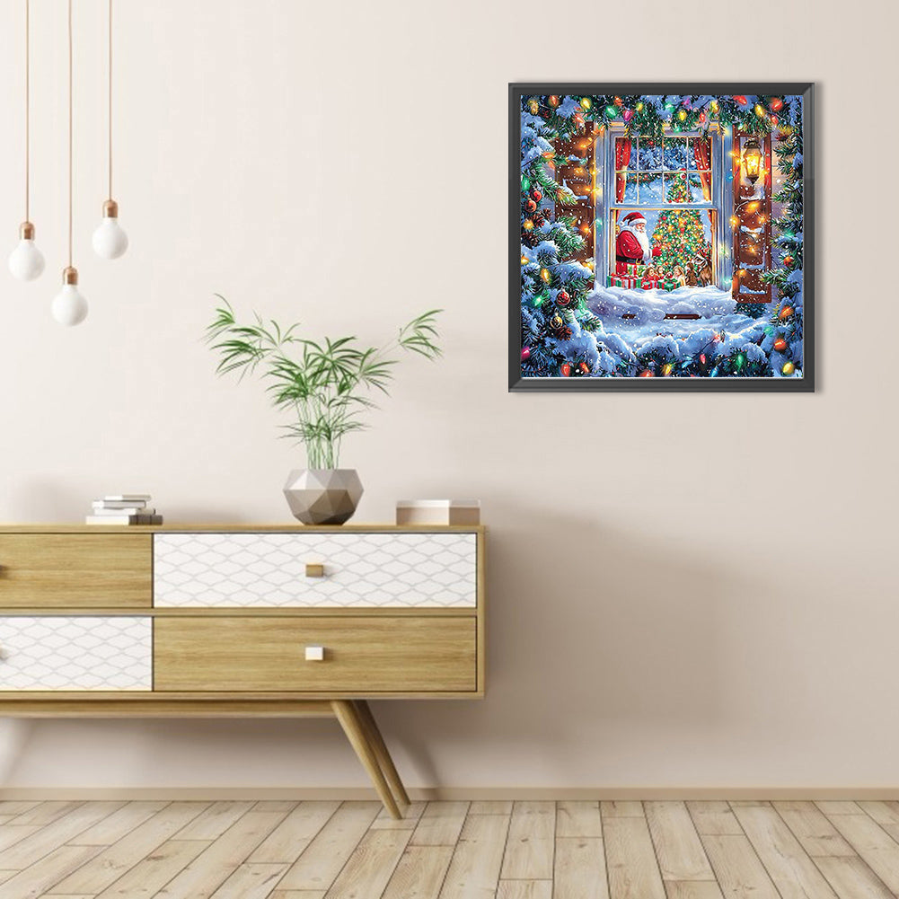 AB Diamond Painting - Full Round - Christmas Snowy Night (40*40CM)