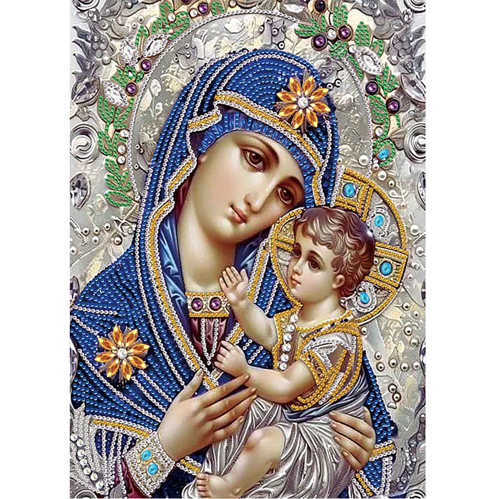 Diamond Painting - Partial Special Shaped - Virgin Mary (30*40CM)
