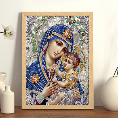 Diamond Painting - Partial Special Shaped - Virgin Mary (30*40CM)