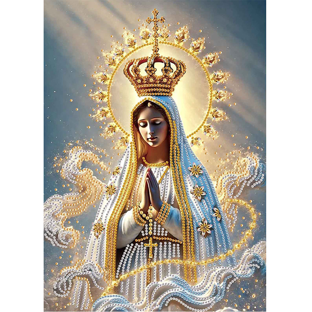 Diamond Painting - Partial Special Shaped - Virgin Mary (30*40CM)