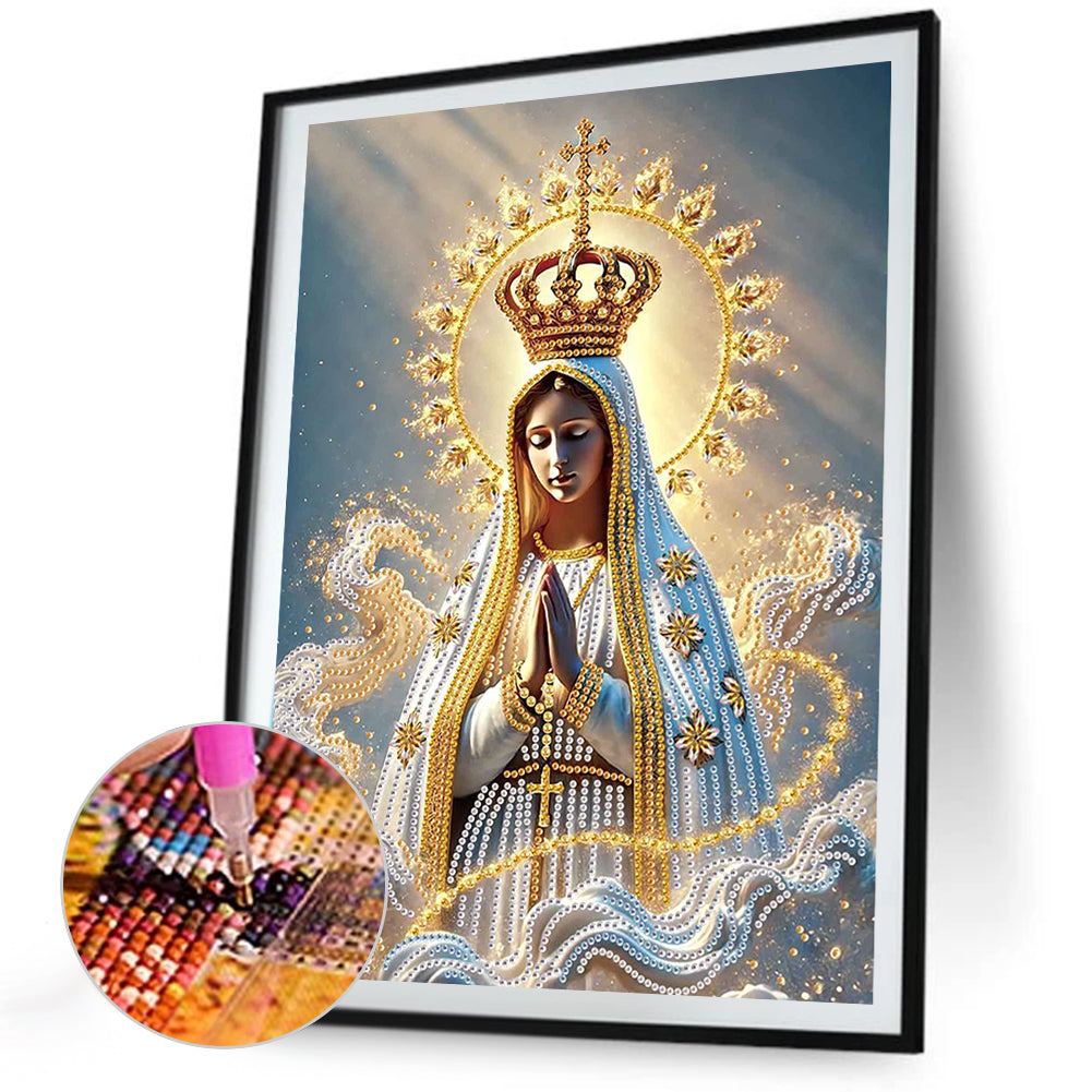 Diamond Painting - Partial Special Shaped - Virgin Mary (30*40CM)