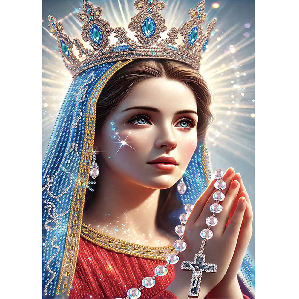 Diamond Painting - Partial Special Shaped - Virgin Mary (30*40CM)