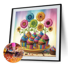 Load image into Gallery viewer, Diamond Painting - Partial Special Shaped - Daisy Cake (30*30CM)
