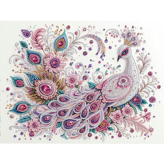 Diamond Painting - Partial Special Shaped - Peacock (30*40CM)